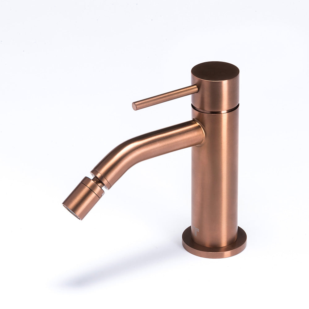 Tubico Tevere rubinetto miscelatore per bidet in acciaio inox 316L rame Made in Italy T44274C