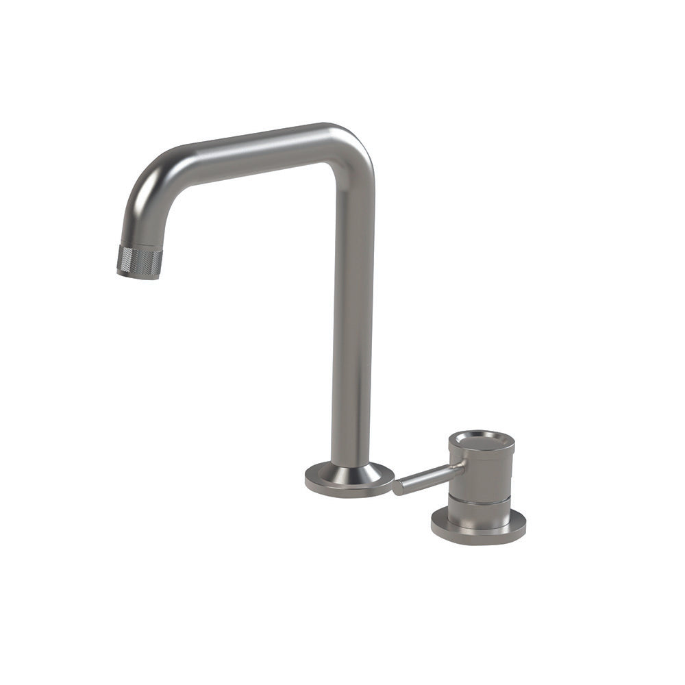 Tubico Volga Miscelatore per lavabo 2 fori in acciaio inox 316L satinato Made in Italy T84114S