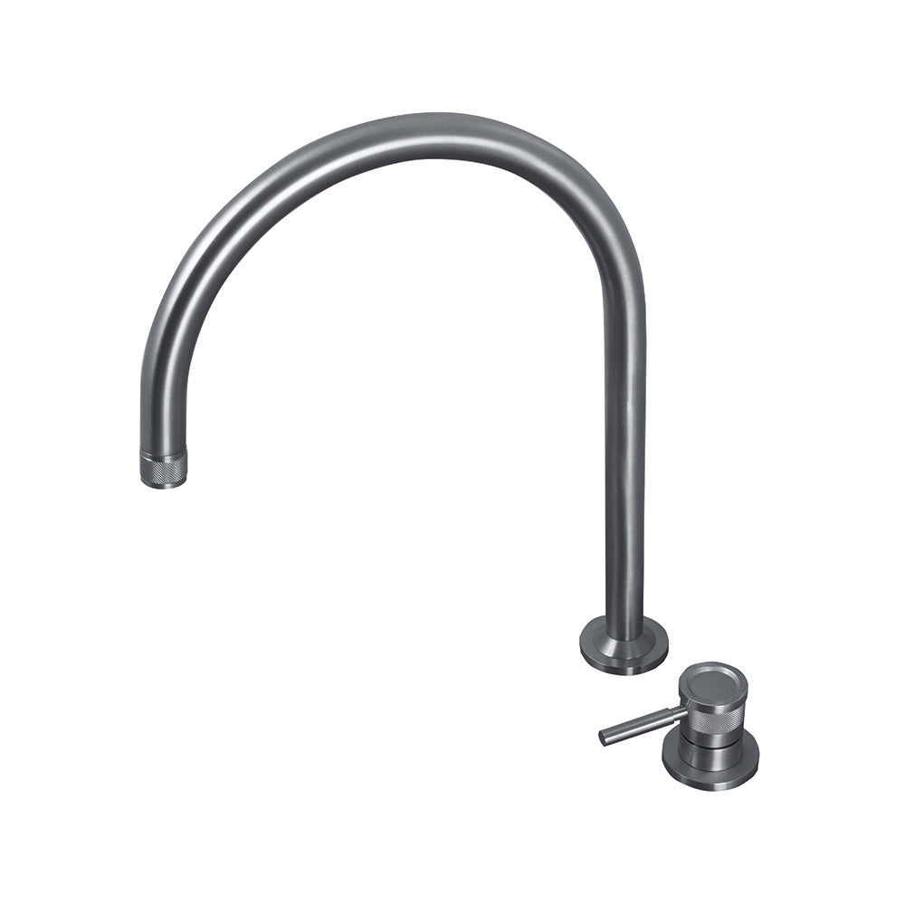 Tubico Volga Miscelatore per lavabo 2 fori in acciaio inox 316L satinato Made in Italy T84193S